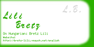 lili bretz business card